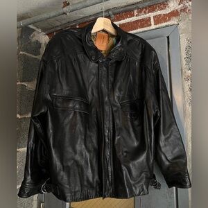 Men's Vintage Black Leather Jacket